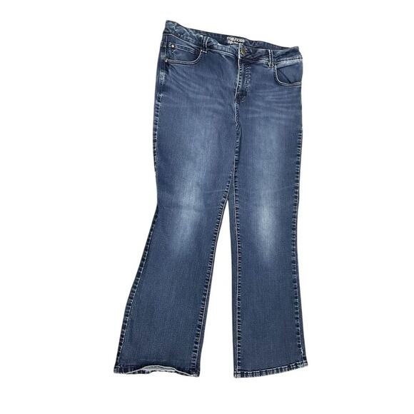 Maurices Womens Plus Size 18W Short High Rise Bootcut Jeans Blue Stretch - Picture 4 of 11